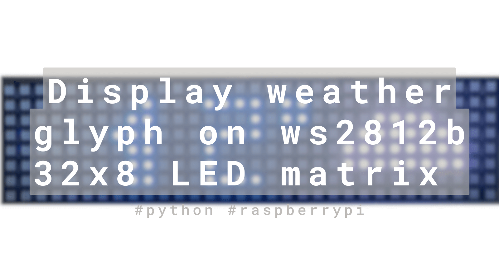 Display temperature Display temperature on LED matrix
