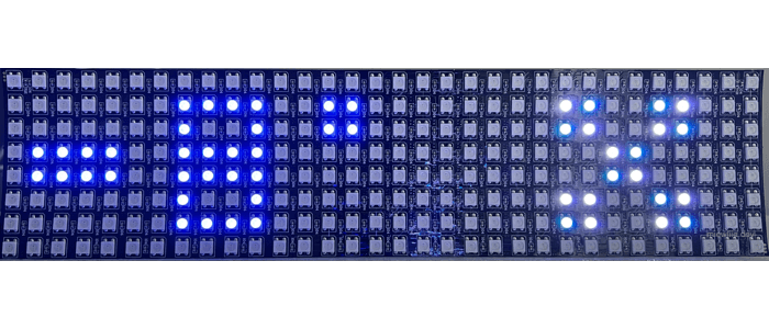 Blue minus eight with snow on ws2812b 32x8 LED matrix Blue minus eight with snow on ws2812b 32x8 LED matrix